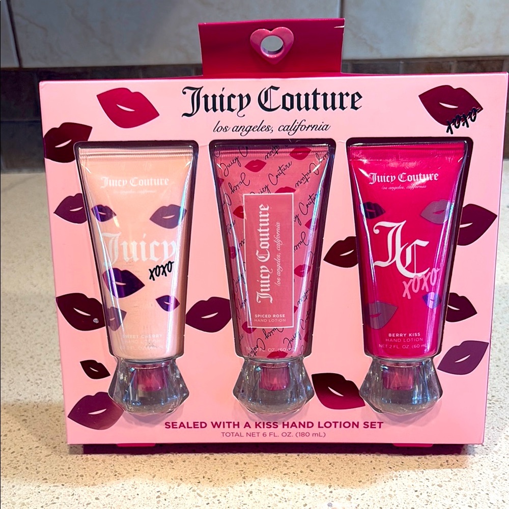 Juicy Couture NIB Pink, Rose & Fuchsia Hand Lotion Trio